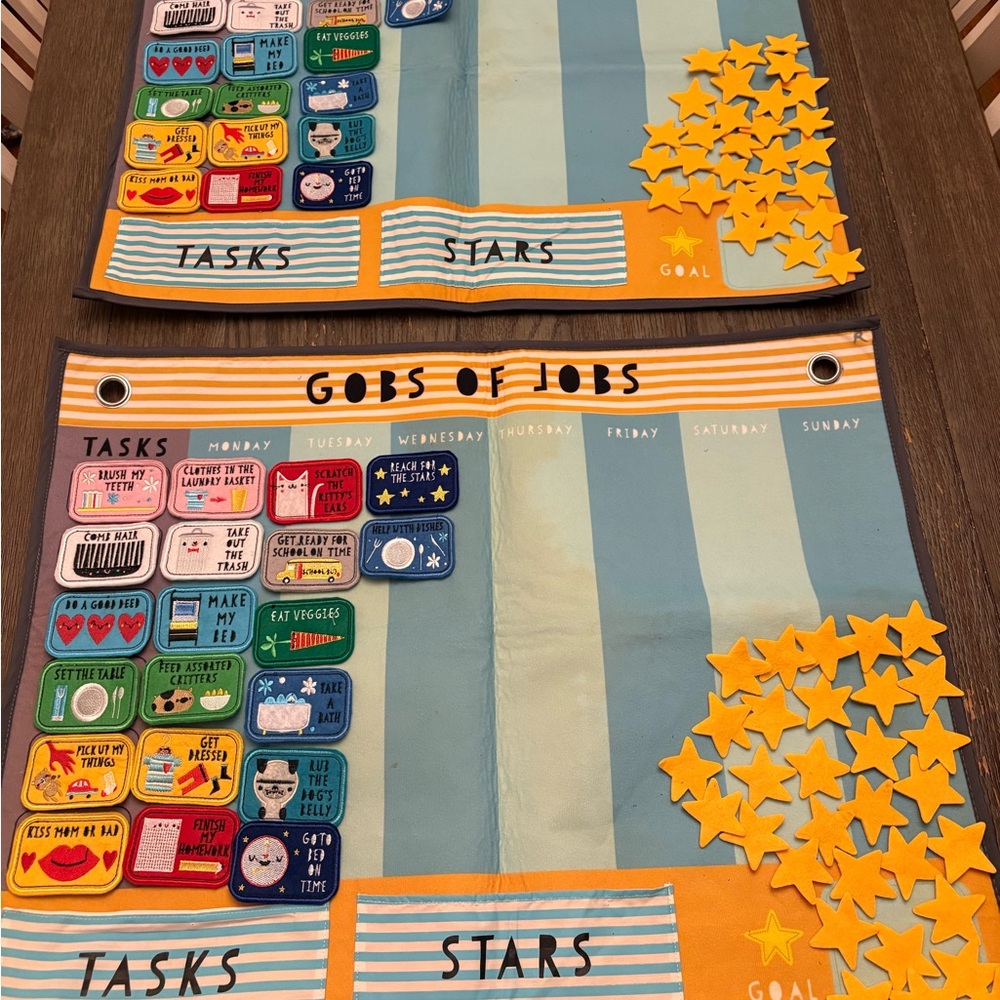 Colorful Weekly Task Chart with Stars
